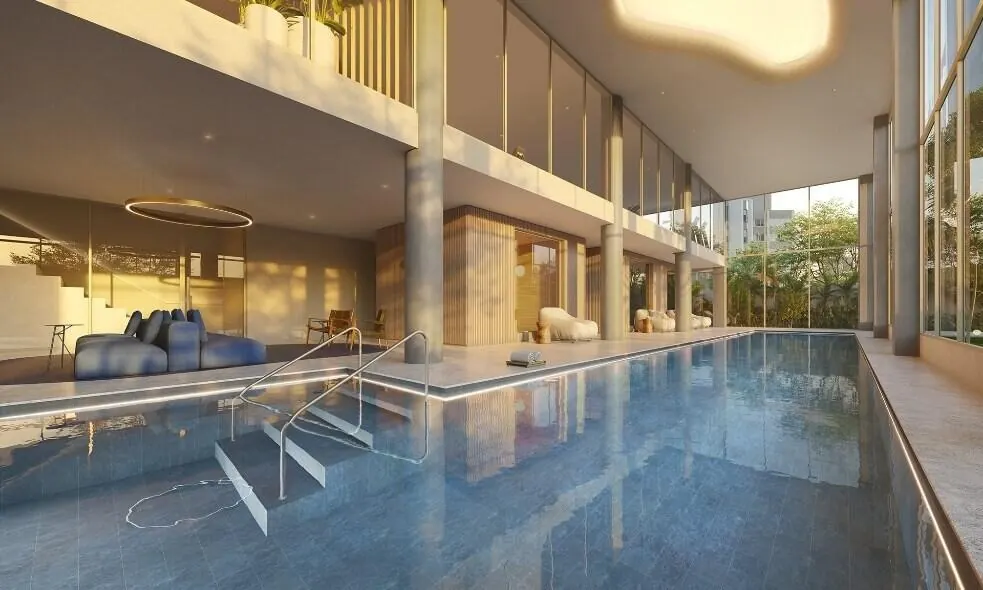 Piscina térmica do D/Sense Home Design, Centro, Florianópolis